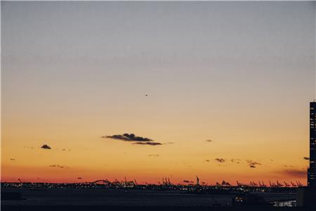 Tramonto dal ponte di Brooklyn